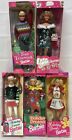 5 NRFB Vintage 1990s Christmas Holiday Barbie Doll Festive Season Dreams Treats
