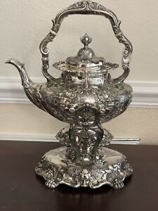 Reed & Barton Francis I sterling tea kettle on stand rare