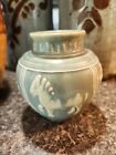 Rookwood Art & Crafts Pottery Green Glaze Vase With ''Horse Pattern'' , In 1945