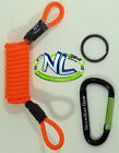 Kayak Fishing Vest Tether Leash Neverlost Gear NL150 Neon Orange