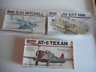 3 Monogram Aircraft Model Kits B-25 Michell, Kitty Hawk & AT-6 Texan 1/48 NIB