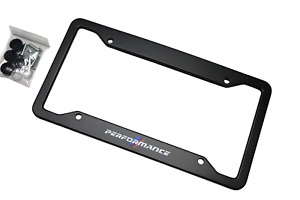 Car Black License Plate Frame for BMW M Performance Style (For: 1967 BMW)