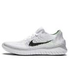 Size 5.5 - Nike Free RN Flyknit 2018 White Platinum Women’s Running Shoes New