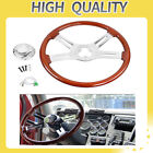 Truck Classic Car Modified Steering Wheel 455mm Aluminum Alloy & Wood (For: More than one vehicle)