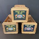 Lot of 3 Sunny Slope Brand Carolina Peaches Wooden Shipping Crate Box Vintage