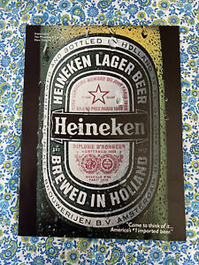 Vintage 1985 Heineken Beer Print Ad