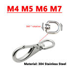 Snap Hook Swivel Eye Snap Key Chain Metric Size M4 M5 M6 M7 A2 Stainless Steel