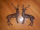 2 vintage Brass elk stag raindeer repurpose