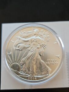 2014 American Silver Eagle in Airtite Holder Brilliant Uncirculated Capsulated