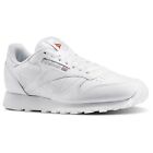 REEBOK Classic Leather Men's Shoes 9771 White / White / Grey RUNNING SHOE