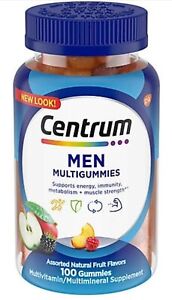 Centrum Men Multi Gummies | Assorted Fruit Flavors 100 Count | One Bottle
