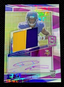 New Listing2023 Spectra Jordan Addison RC Rookie Patch Auto #220 Vikings RPA  #'d/30