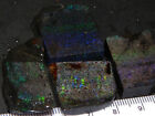 4 Rough/Sliced/Treated Andamooka Matrix Opal Specimens 143.5cts Blue/Green Fires