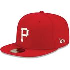 Men's New Era Red Pittsburgh Pirates White Logo 59FIFTY Fitted Hat