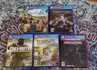 Lot of 5 Used PS4 Games: Far Cry, Call of Duty, LOTR, Uncharted, Tearaway Unfold