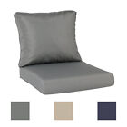 Aoodor Outdoor Patio Deep Seating Cushion Set with Ties Sofa Seat/Back Cushion