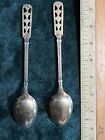 2 Vintage NORWEGIAN Silver NORWAY 830S Ornate Fancy Spoons Free Shipping