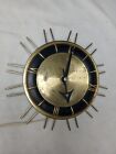 Vintage Brass Sputnik Cambridge Wall Clock