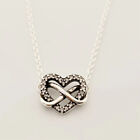 Sparkling Infinity Heart necklace Charm