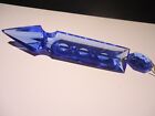 1 PC VTG BLUE GLASS CRYSTAL FRENCH CUT SPEAR PRISM CHANDELIER PART 4