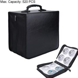 520 Disc CD DVD Storage Bag Portable PU Leather Wallet Holder Case Box Organizer
