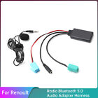 Car AUX Input Wireless Bluetooth 5.0 Audio Adapter Harness Cable+MIC For Renault (For: Renault Scenic II)