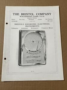 Antique 1918 Bristol’s Recording Electrical  Instruments Catalog Volt Watt Meter