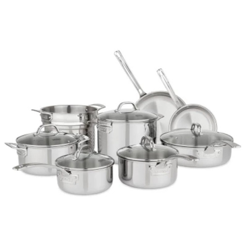 Viking 13-Piece Tri-Ply Stainless Steel Cookware Set W/ Glass Lids FREE SHIPPING