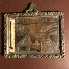 Antique, San Francisco Vintage Souvenir, Copper Thermometer, Art Nouveau