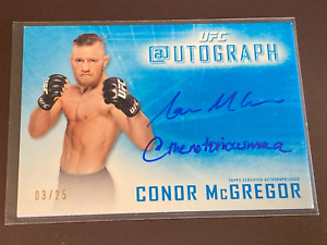 2014 Topps UFC Knockout Conor McGregor Auto On Card Twitter 3/25 “@thenotorious”