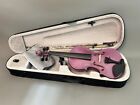 *Final Sale*New 4/4 Full Size Plywood Pearlescent Purple Violin w Case+Rosin+Bow