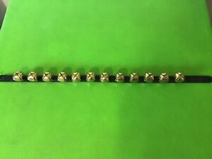 12 Sleigh Jingle Bell Brown Leather Strap Horse Bells Christmas 29