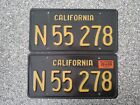1963 Black California Commercial License Plates, 1965 Validation, Restored