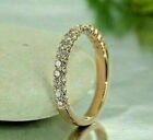 2Ct Round Cut Diamond Lab-Created  Women's Band Ring 14K Yellow Gold Plated