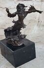 Bronzefigur Neptun Wassergott Bronze Poseidon Skulptur Statue Sculpture Decor