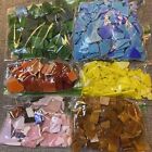 2lb+ Lot Stained Glass Pieces Scrap Mosaics Art Projects Crafts