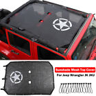 Front Sunshade Sun Shade Mesh Soft Top Cover Anti UV for Jeep Wrangler JK JKU (For: 2016 Jeep Wrangler Unlimited Sport 3.6L)