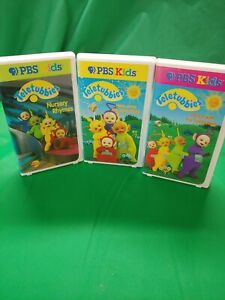 Lot Of 3 Teletubbies VHS Video Tape 1998 PBS Kids. VOL 1-2-3 NICE