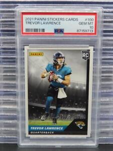 2021 Panini Sticker & Card Collection Trevor Lawrence Rookie RC #100 PSA 10