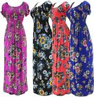 Women's Floral Smocked Summer Sundress Long Dress