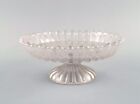 Baccarat, France. Art Deco compote in clear and frosted mouth-blown art glass.