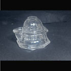 Antique 1870s EAPG Clear Blown Glass Inkwell Beehive Patten