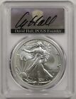 2023 Silver Eagle $1 PCGS First Day of Issue MS 70 David Hall Signature