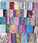 VERY RARE LOT Antique Vintage Sari TRIM LACE EDGING RIBBON 50 pieces CRAF DS69