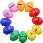 12 Pcs Plastic Egg Shakers Percussion Musical Egg Maracas 6 Colors Easter Eggs