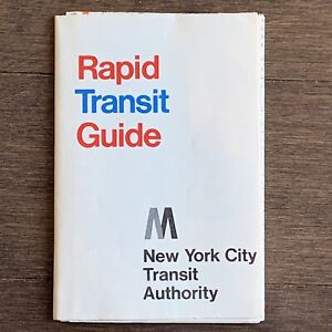Vintage 1969 Revised NEW YORK CITY Rapid Transit Guide SUBWAY MAP MTA