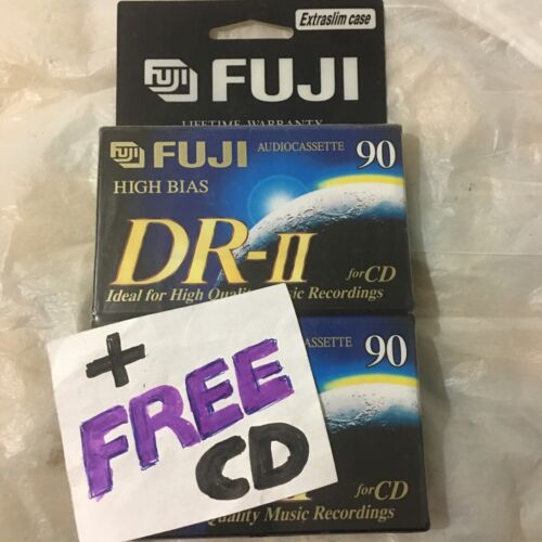New Listing2 NEW CD FUJI STEREO DR-II 90 High Bias Cassette Tape SEALED NEW