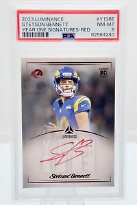 2023 Panini Luminance Year One On Card Red Auto Stetson Bennett #Y1SBE Rams RC