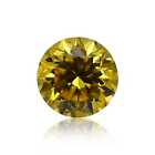 0.19 Carat Fancy Vivid Yellow Natural Diamond Loose Round Brilliant Cut VVS2 GIA