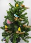 Vintage Lot of 8 Bird Nest Eggs Feather Christmas Ornaments Clip On Wreath Decor